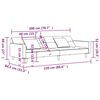 vidaXL Schlafsofa 2-Sitzer mit 2 Kissen Schwarz Samt