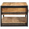 vidaXL Couchtisch 90x50x38 cm Raues Massivholz Mango