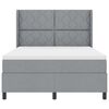 vidaXL Boxspringbett mit Matratze Hellgrau 160 x 200 cm Stoff