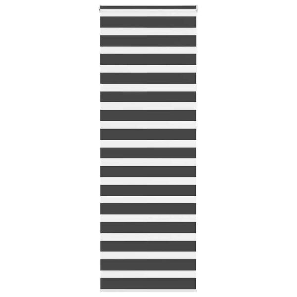 vidaXL Doppelrollo Schwarz 90x230 cm Stoffbreite 85,9 cm Polyester