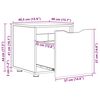 vidaXL Badezimmerschrank Altholz 40,5 x 40 x 44 cm Holzwerkstoff