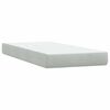 vidaXL Boxspringbett mit Matratze & LED Hellgrau 80x220 cm Samt