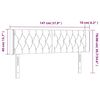 vidaXL LED Kopfteil Dunkelgr&uuml;n 147x16x78/88 cm Samt