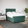 vidaXL Boxspringbett mit Matratze Dunkelgr&uuml;n 140x190 cm Samt