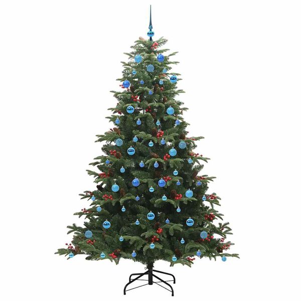 vidaXL K&uuml;nstlicher Weihnachtsbaum mit 300 LEDs mit St&auml;nder Gr&uuml;n 210 cm