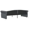 vidaXL Tagesbett mit Matratze USB Dunkelgrau Stoff 90x200 cm