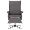 vidaXL Relaxsessel mit Fu&szlig;hocker Grau Kunstleder