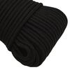vidaXL Arbeitsseil Schwarz 3 mm 100 m Polyester