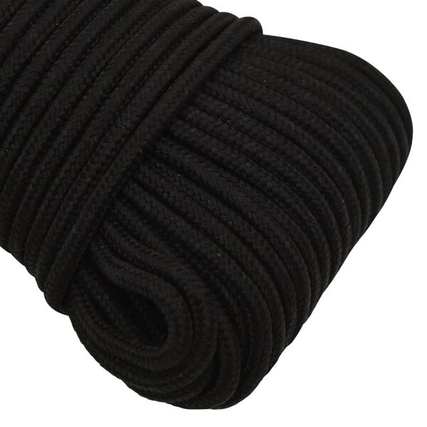 vidaXL Arbeitsseil Schwarz 3 mm 100 m Polyester