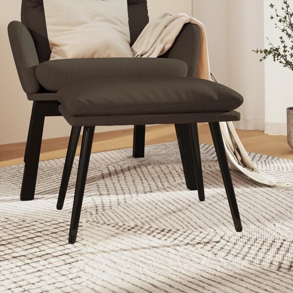 vidaXL Fu&szlig;hocker Dunkelgrau 45x30x35 cm Mikrofasergewebe
