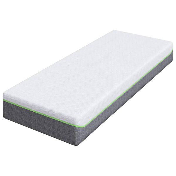 vidaXL Matratze Wei&szlig; und Grau 80 x 200 cm Jacquard-Stoff