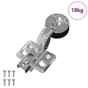 vidaXL Scharnier 123 pcs Silber 0 Eisen