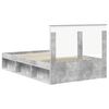 vidaXL Bettrahmen mit Kopfteil Beton 120 x 200 cm Massives Kiefernholz