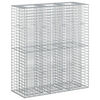 vidaXL Gabionen Hochbeet 2 pcs Silber 130 x 50 x 150 cm