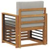 vidaXL Outdoor-Sofagarnitur mit Kissen Natur 71 x 63 x 73 cm