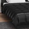 vidaXL Ganzjahresbettdecke Schwarz 220 x 240 cm Satin und Mikrofaser