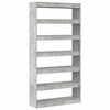 vidaXL B&uuml;cherregal Beton Grau 100 x 30 x 198 cm Holzwerkstoff
