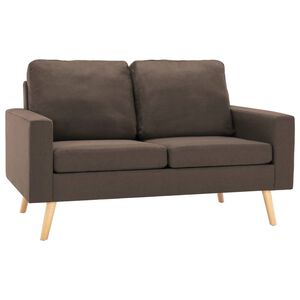 vidaXL 2-Sitzer-Sofa Braun Stoff