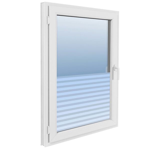vidaXL Fensterfolie Matt Streifen-Design 0,9x20 m PVC