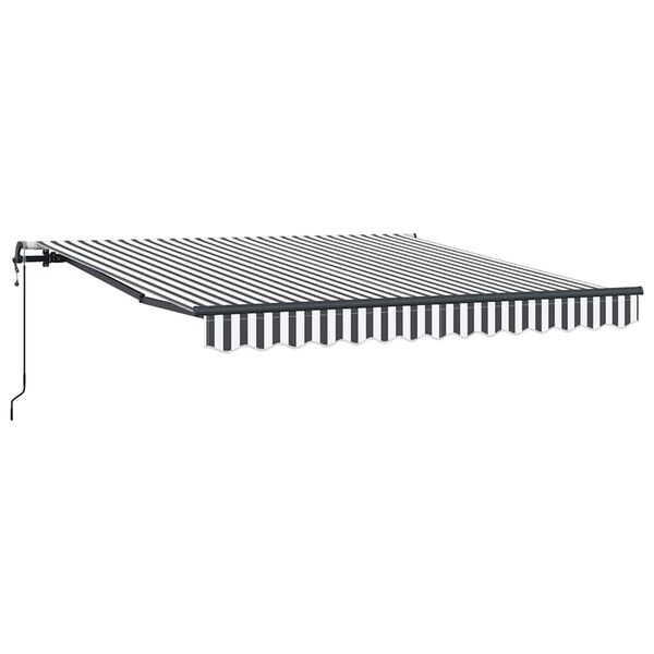 vidaXL Markise Automatisch Anthrazit und Wei&szlig; 300x250 cm