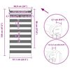 vidaXL Zebra-Rollo 60,9 x 120 cm, Stoffbreite 56,7 cm, Kaffeebraun