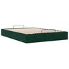 vidaXL Ottoman-Bett ohne Matratze Dunkelgr&uuml;n 140x190 cm Samt