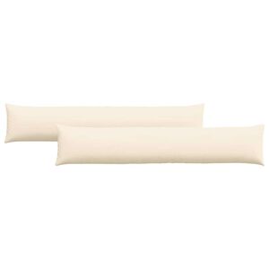 vidaXL Sofakissen 2 St&uuml;ck Creme 200 x 40 cm Cordstoff