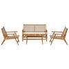 vidaXL Gartenst&uuml;hle mit Tisch 4 pcs Beige 90 x 45 x 40 cm