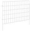 vidaXL Gartenzaun mit Pf&auml;hlen 12 Stk. 75 x 50 cm Verzinkter Stahl