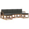 vidaXL Outdoor-Sofagarnitur mit Kissen 6 pcs Natur und Anthrazit