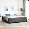 vidaXL Boxspringbett mit Matratze Dunkelgrau 200 x 200 cm Stoff
