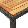 vidaXL 3-tlg. Garten-Essgruppe mit Kissen Schwarz Poly Rattan