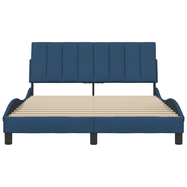 vidaXL Bettgestell ohne Matratze "Hanko" Blau 140x190 cm Stoff