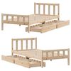 vidaXL Massivholzbett ohne Matratze 75x190 cm Kiefernholz
