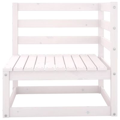 vidaXL Gartensofa 2-Sitzer mit Kissen Kiefer Massivholz Weiß