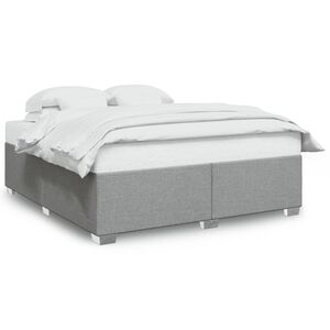 vidaXL Bettgestell ohne Matratze Hellgrau 200x200 cm Stoff