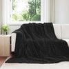 vidaXL Wohndecken 6 pcs Schwarz 240 x 220 cm Fleece