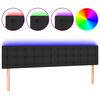 vidaXL LED Kopfteil Schwarz 160x5x78/88 cm Kunstleder