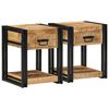 vidaXL Nachttische 2 Stk. 40x40x50 cm Raues Massivholz Mango