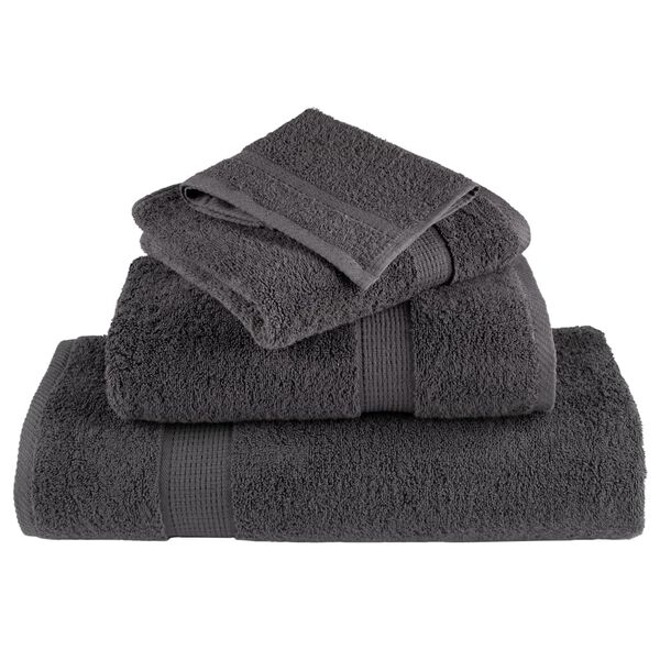 vidaXL Premium G&auml;stet&uuml;cher SOLUND 10 Stk. Anthrazit 30x50 cm 600 g/m&sup2;