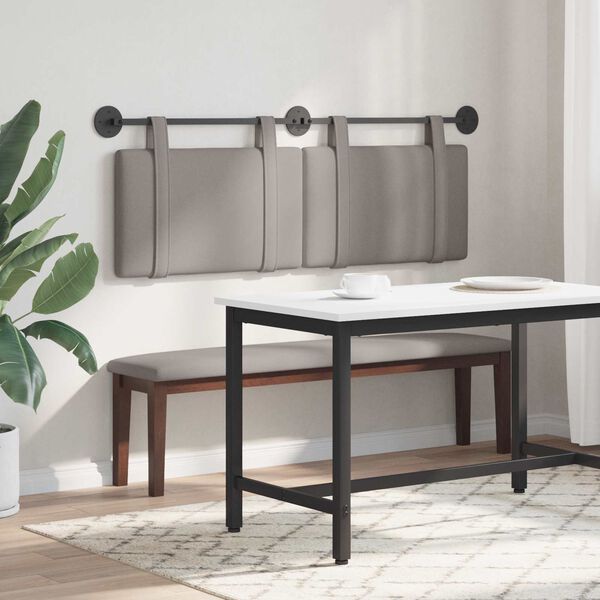 vidaXL H&auml;ngevorderseite Wandmontiert Uni Taupe 150 x 55 x 5 cm Stoff