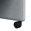 vidaXL Esszimmerst&uuml;hle mit Rollen 2 pcs Hellgrau 58 x 65 x 94 cm Stoff
