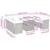 vidaXL 10-tlg. Garten-Sofagarnitur mit Kissen Beige Poly Rattan