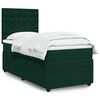 vidaXL Boxspringbett mit Matratze Dunkelgr&uuml;n 90x200 cm Samt