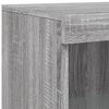 vidaXL Sideboard mit LED-Leuchten Grau Sonoma 162x37x100 cm