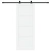 vidaXL Schiebet&uuml;r ORKDAL Wei&szlig; 83 x 211 cm Massives Kiefernholz