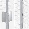 vidaXL Zaun mit Pfosten Silber 1,4 x 50 m Stahl
