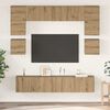 vidaXL TV-Schrankset Wandmontiert 8 pcs Artisan-Eiche Holzwerkstoff