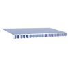 vidaXL Einziehbare Markise Gestreift Blau 350 x 200 cm Stoff