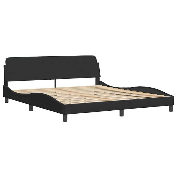 vidaXL Bettgestell ohne Matratze Schwarz 180x200 cm Samt